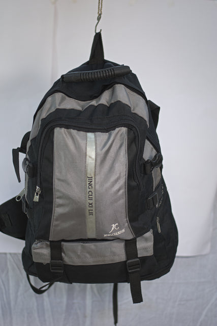 JING CUI XI LIE Black Grey Backpack Unisex Men's Women's Ladies Boys Girls Laptop Mtumba School Bag