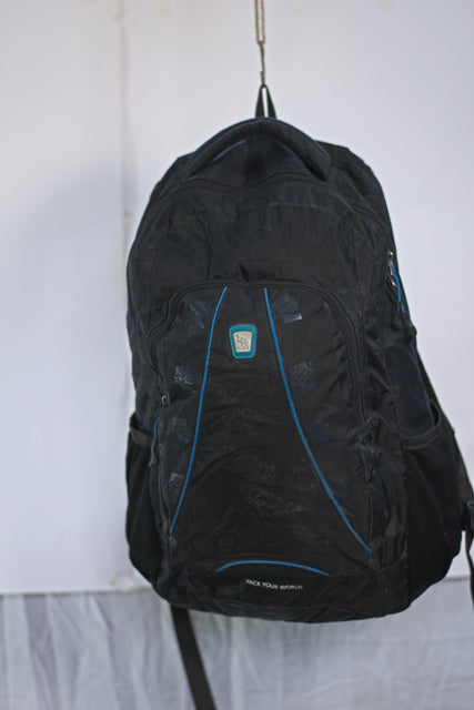 Black Unisex Pack Your World Hiking Laptop Mtumba School Bag Backpack