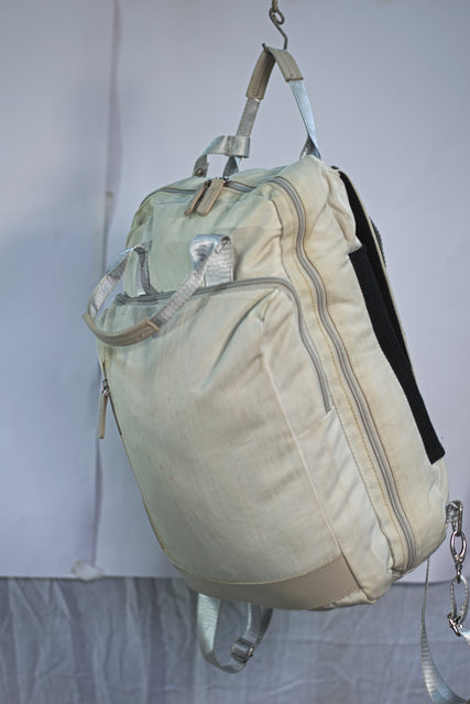 White Silver Backpack Unisex Men's Women's Boys Girls Mtumba School Bag