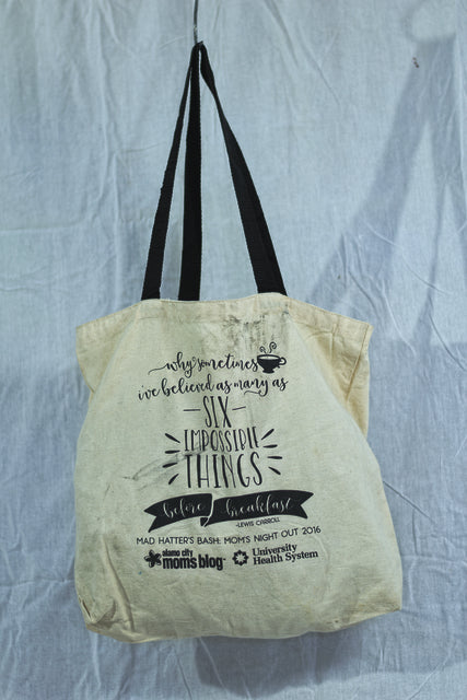 White Canvas Shoulder Shopping Girls Ladies Women's Mtumba Tote Bag Handbag