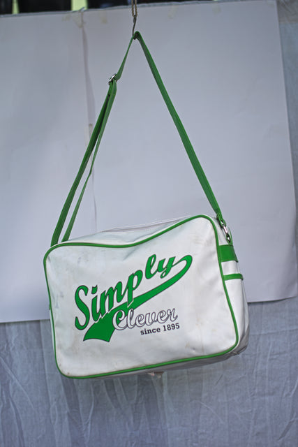 Green White Unisex Men's Women's Boys Girls Mtumba College Bag