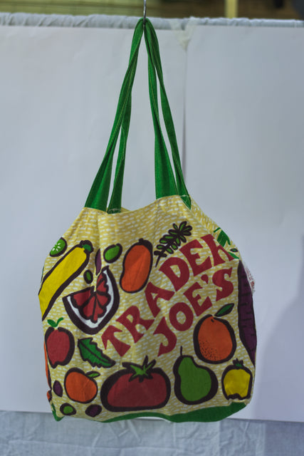 Green White Trader Joe's Shoulder Shopping Girls Ladies Women's Tote Bag Mtumba Handbag