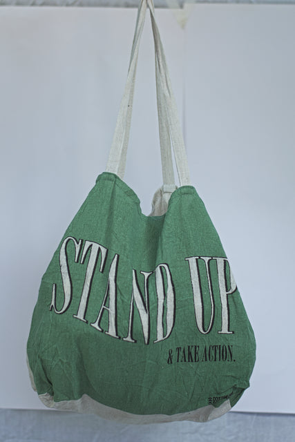 Green Canvas Shoulder Shopping Girls Ladies Women's Tote Bag Mtumba Handbag