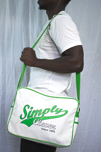 Green White Unisex Men's Women's Boys Girls Mtumba College Bag