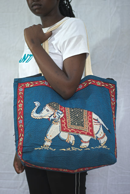 Blue Customized Denim Shoulder Girls Ladies Women's Tote Bag