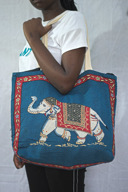 Blue Customized Denim Shoulder Girls Ladies Women's Tote Bag