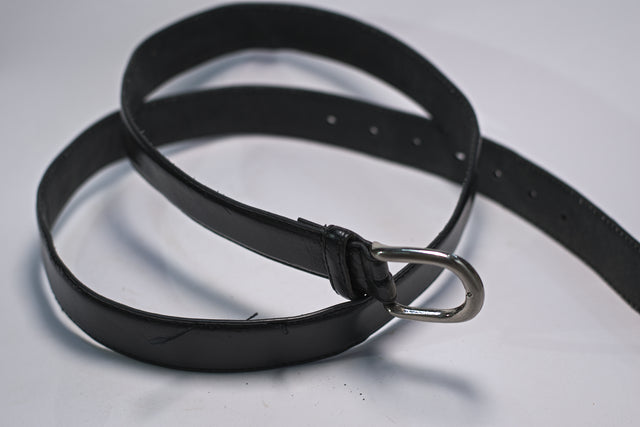 Black Leather Belt for Men Mtumba