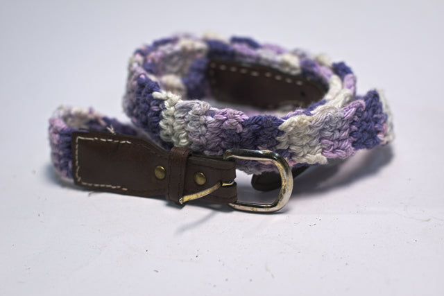 Purple Fabric Canvas Belt for Women Mtumba