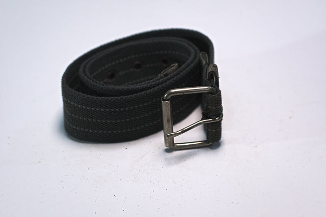 Black Grommet Cotton Fabric Canvas Casual Heavy Duty for Men Belt Mtumba