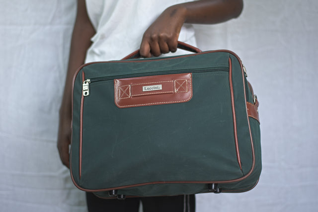 Dark Green Unisex Men's Women's Duffel Travel Carry-On Gym Mtumba Travelling Bag