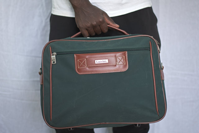 Dark Green Unisex Men's Women's Duffel Travel Carry-On Gym Mtumba Travelling Bag