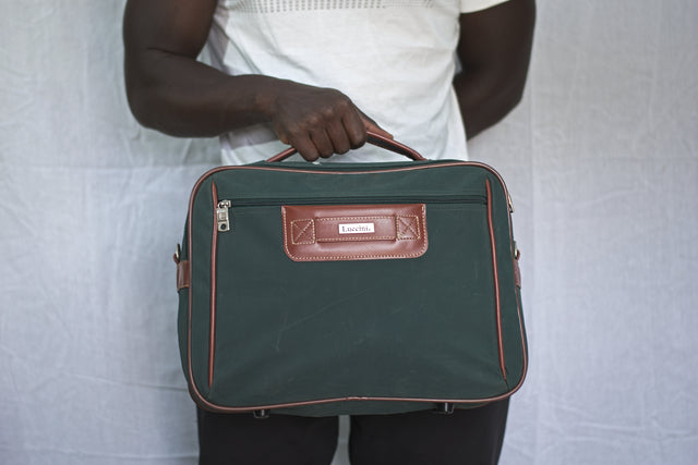 Dark Green Unisex Men's Women's Duffel Travel Carry-On Gym Mtumba Travelling Bag