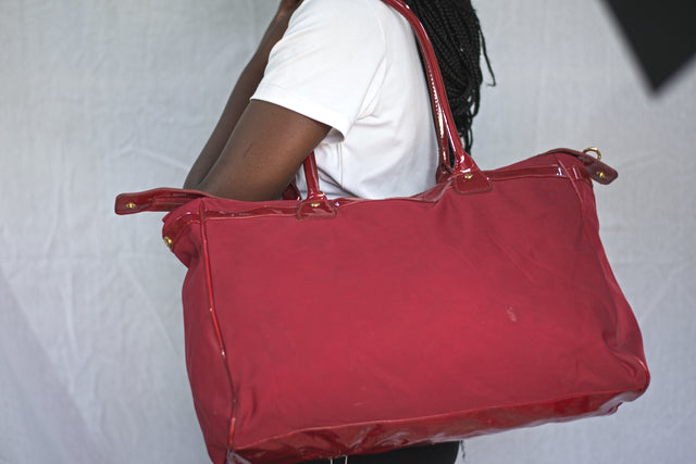 Red Unisex Men's Women's Duffel Travel Carry-On Gym Mtumba Travelling Bag