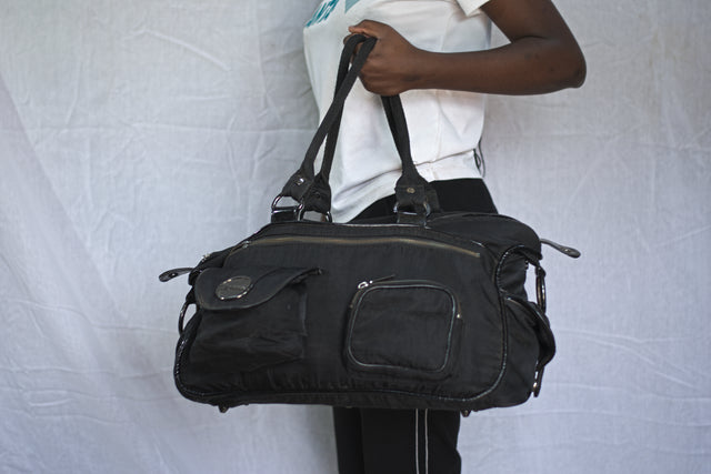 Black Unisex Men's Women's Duffel Travel Carry-On Gym Mtumba Travelling Bag