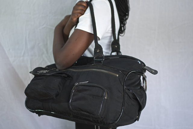 Black Unisex Men's Women's Duffel Travel Carry-On Gym Mtumba Travelling Bag