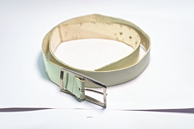 White Synthetic Leather for Women Slim Skinny Dress Belt
