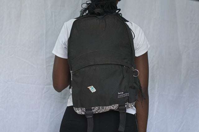 Black Backpack Unisex Men's Women's Boys Girls Mtumba School Bag