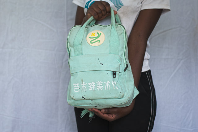 Light Blue Backpack Unisex Men's Women's Boys Girls Mtumba School Bag