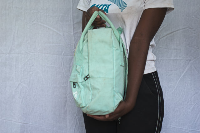 Light Blue Backpack Unisex Men's Women's Boys Girls Mtumba School Bag