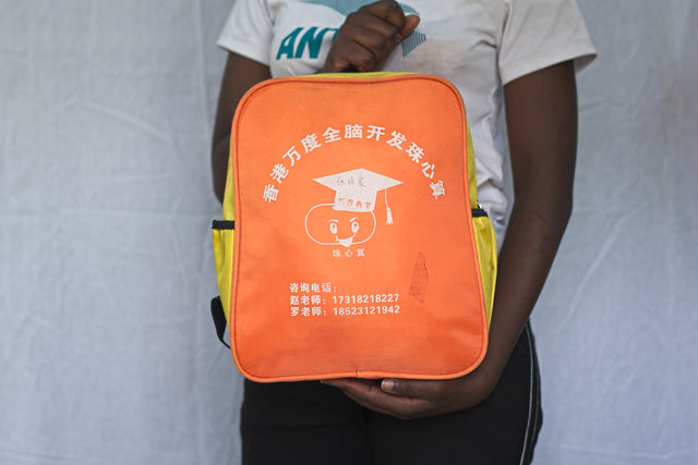 Orange Backpack Unisex Men's Women's Boys Girls Mtumba School Bag
