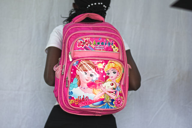 Pink Backpack Women's Girls Mtumba School Bag