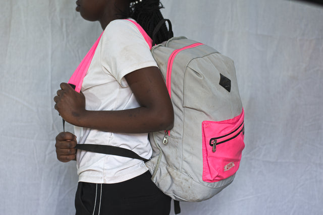 Grey Pink Sports Backpack Unisex Men's Women's Boys Girls Mtumba School Bag