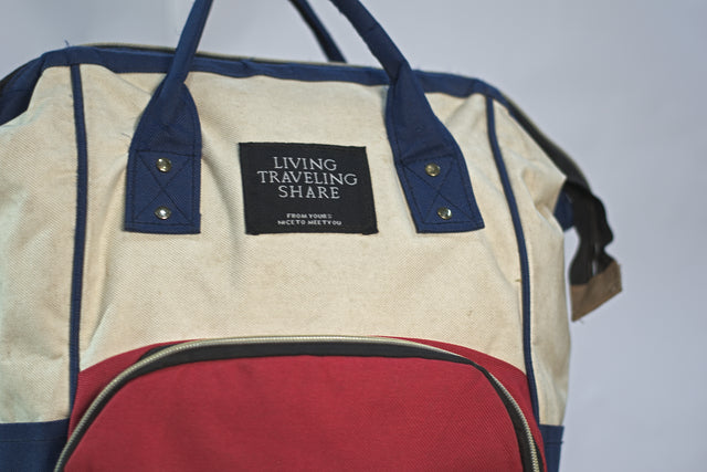 White Red Blue Backpack Diaper Bag Unisex Men's Women's Boys Girls Mtumba School Bag