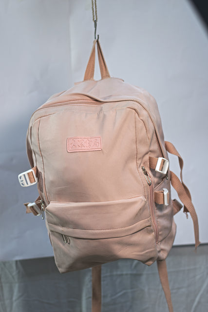 Light Peach Pink Backpack Unisex Men's Women's Boys Girls Mtumba School Bag