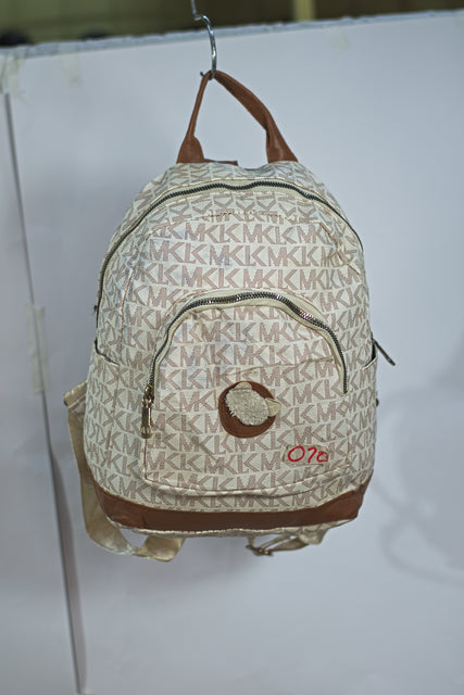 White Brown Monkey Bag Unisex Men's Women's Boys Girls Mtumba School Bag