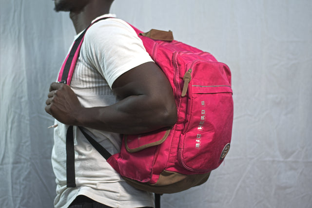 Bright Pink Backpack Unisex Men's Women's Boys Girls Mtumba School Bag