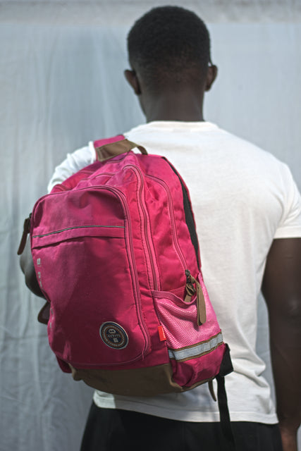 Bright Pink Backpack Unisex Men's Women's Boys Girls Mtumba School Bag