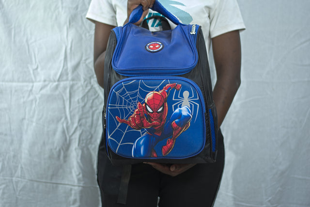 Spiderman Blue Backpack Unisex Men's Women's Boys Girls New School Bag