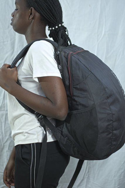 Black WILSON Backpack Unisex Men's Women's Boys Girls Mtumba School Bag