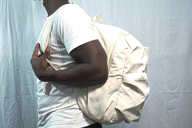 White Backpack Unisex Men's Women's Boys Girls Mtumba School Bag