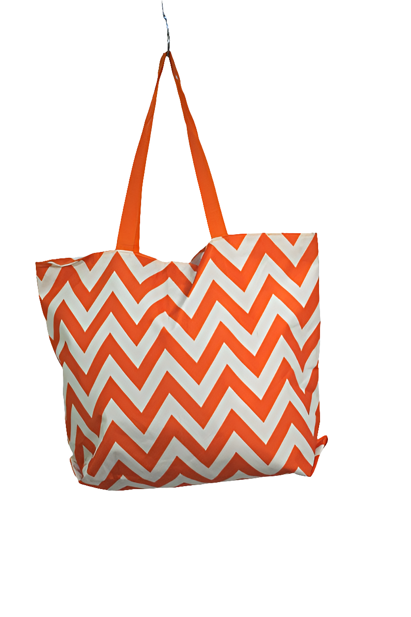 Orange White Canvas shoulder Girls Ladies Women's Tote Bag Handbag Mtumba
