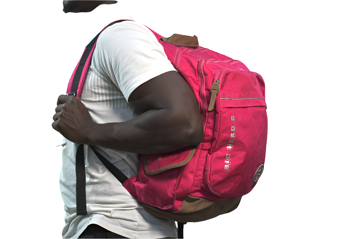 Bright Pink Backpack Unisex Men's Women's Boys Girls Mtumba School Bag
