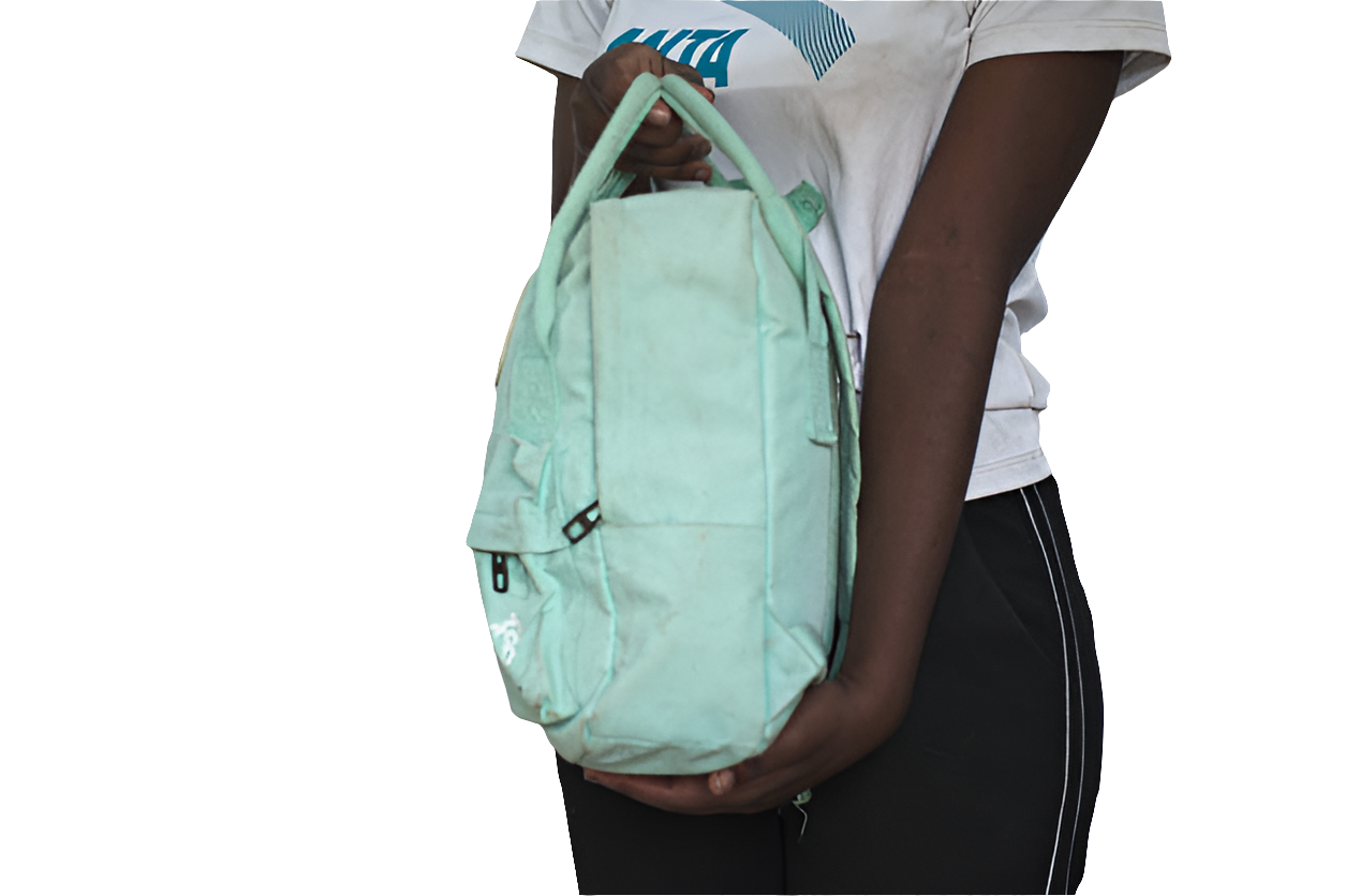 Light Blue Backpack Unisex Men's Women's Boys Girls Mtumba School Bag