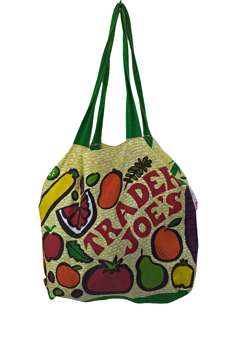 Green White Trader Joe's Shoulder Shopping Girls Ladies Women's Tote Bag Mtumba Handbag