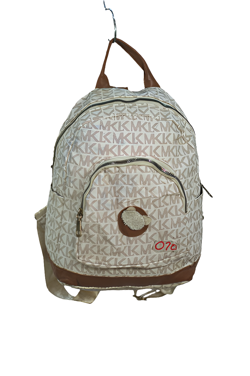 White Brown Monkey Bag Unisex Men's Women's Boys Girls Mtumba School Bag