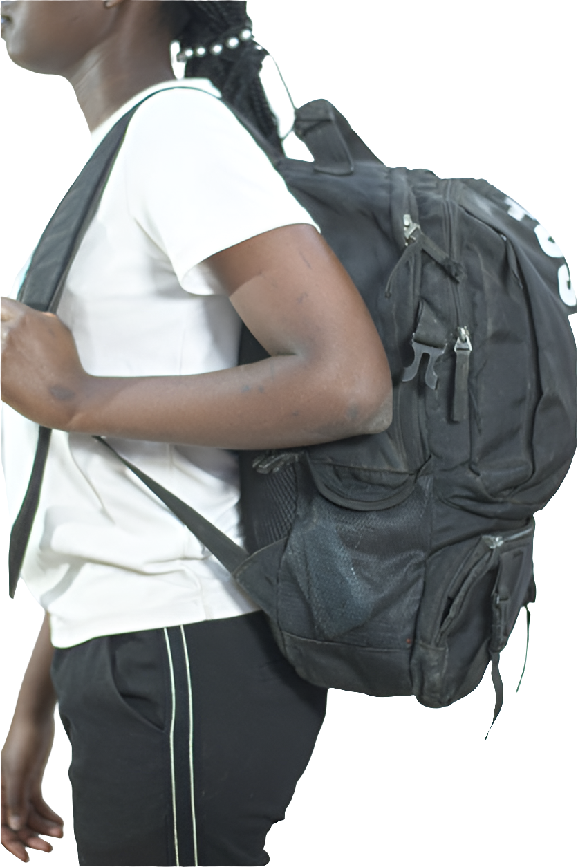 Black Backpack Unisex Men's Women's Boys Girls Mtumba School Bag