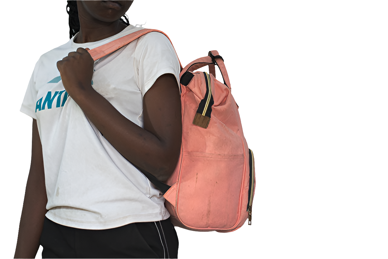 Pink Peach Backpack Diaper Bag Women's Girls Mtumba School Bag