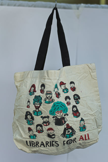 White Canvas Shoulder Girls Ladies Women's Tote Bag Mtumba Handbag