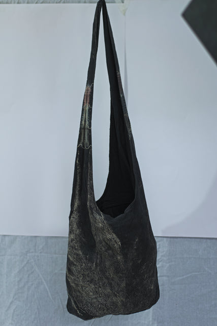 Black Canvas Girls Ladies Women's Sling Bag Mtumba Handbag