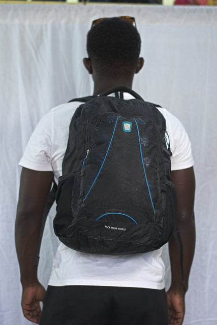 Black Unisex Pack Your World Hiking Laptop Mtumba School Bag Backpack