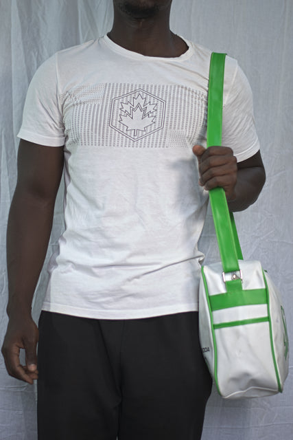 Green White Unisex Men's Women's Boys Girls Mtumba College Bag