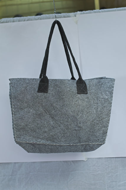 Grey Cotton Shoulder Girls Ladies Women's Tote Bag Handbag Mtumba