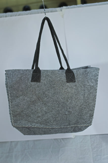 Grey Cotton Shoulder Girls Ladies Women's Tote Bag Handbag Mtumba