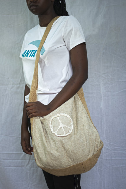Cream Customizable Girls Ladies Women's Tote Sling Bag Handbag Mtumba