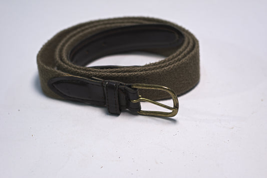 Brown Fabric Canvas Belt For Men