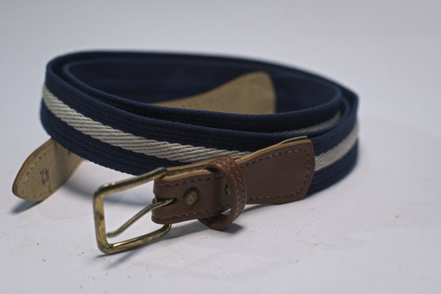 Dark Blue Fabric Canvas Belt For Women